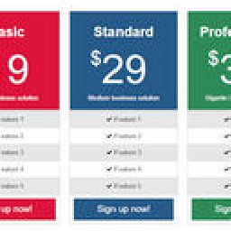 Pricing Tables Extension WYSIWYG Web Builder