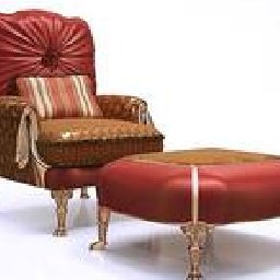 Classic Armchair with Ottoman 60% OFF Discount