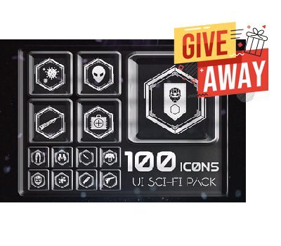 100 UI Sci-Fi Icons Giveaway Free Download