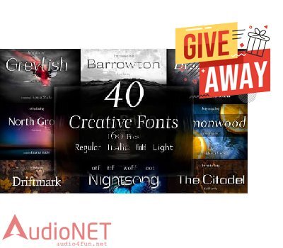 Eldamar Studio: 40 Creative Fonts Giveaway Free Download