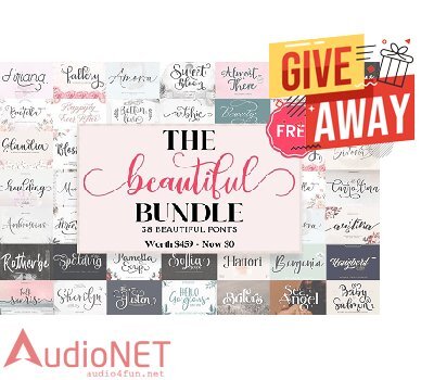 The Beautiful Font Bundle Giveaway Free Download