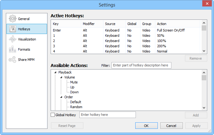 Setting Hotkeys