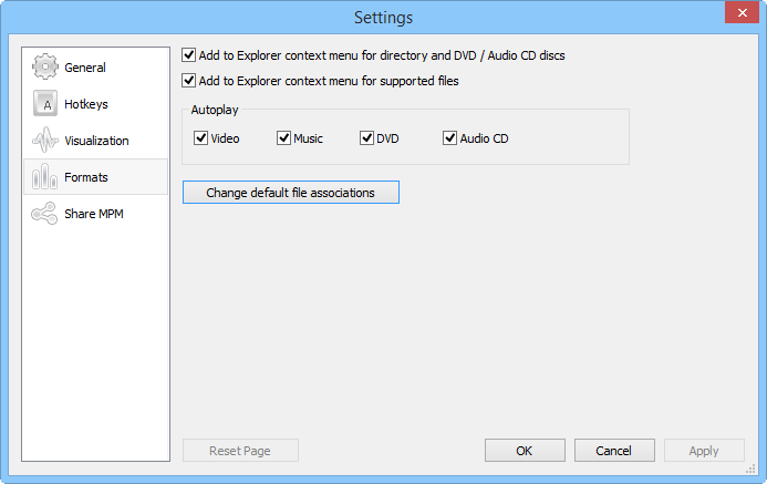 Setting Format